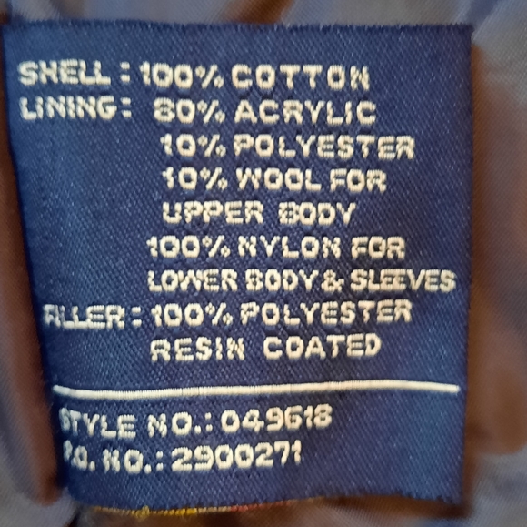 Dockers Men's Tan Barn Coat 100% Cotton Shell Size Large - Picture 8 of 10